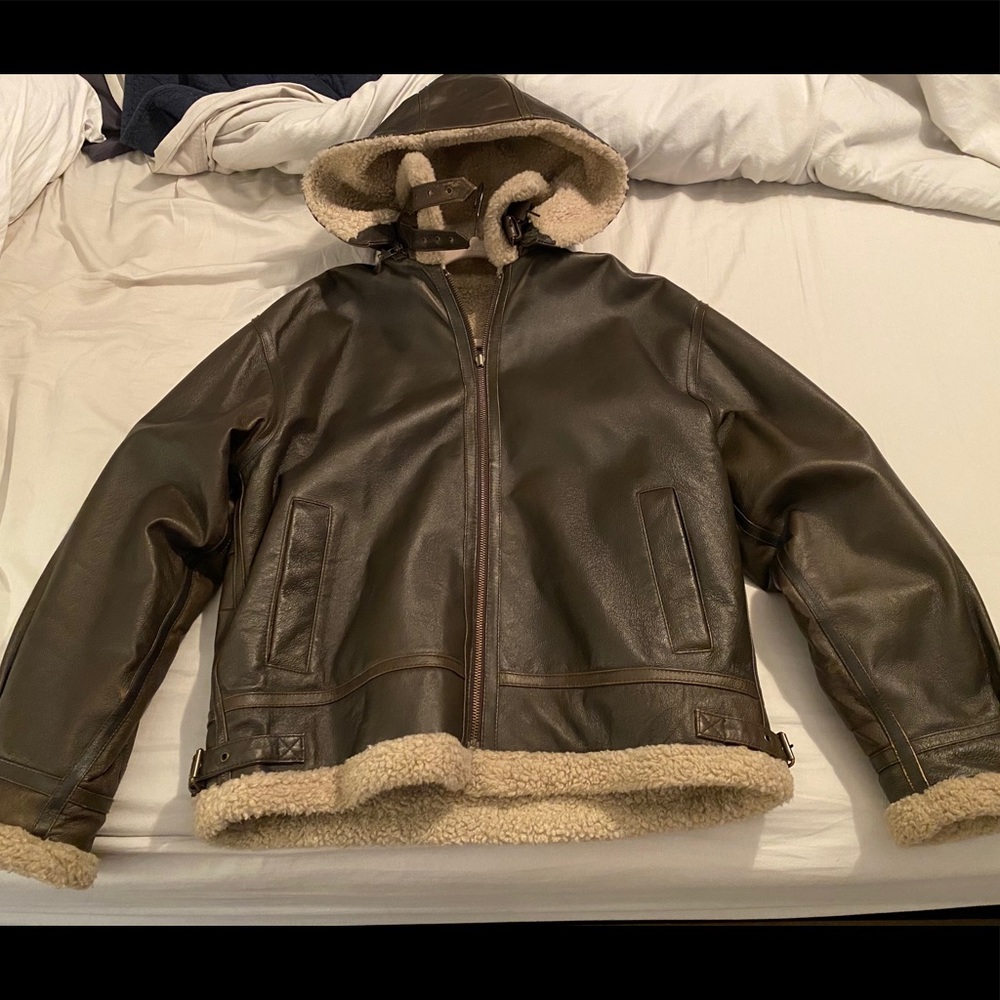 Wilson’s Leather Sherpa lined jacket